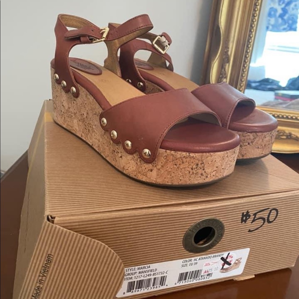 BUSSOLA BROWN CORK WEDGE